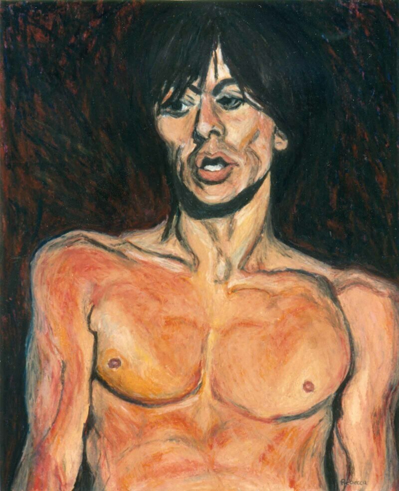 Iggy's Pure Lust by Rebecca Dufton, 20 x 26 inches, oil pastel on paper