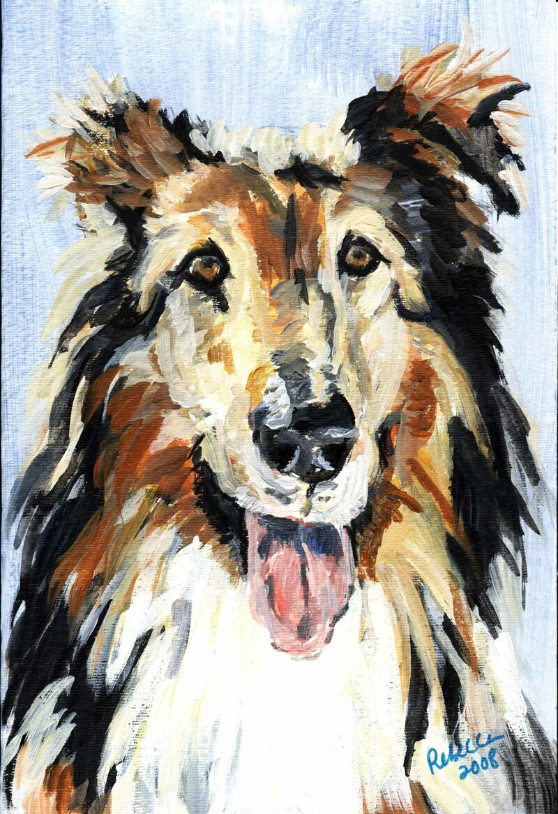 Laddie by Rebecca Dufton, 8.5 x 11 inches, acrylic and ink on paper