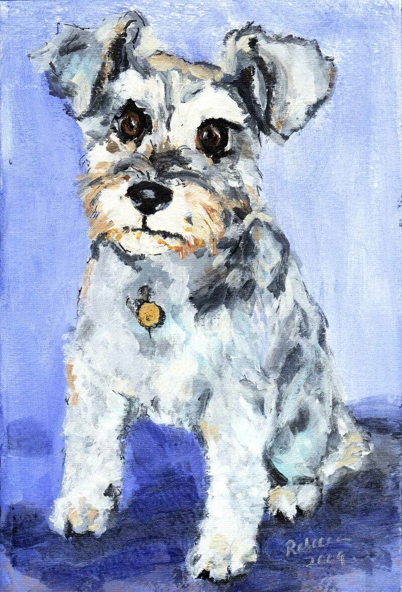 Lizzie by Rebecca Dufton, 8.5 x 11 inches, acrylic and ink on paper